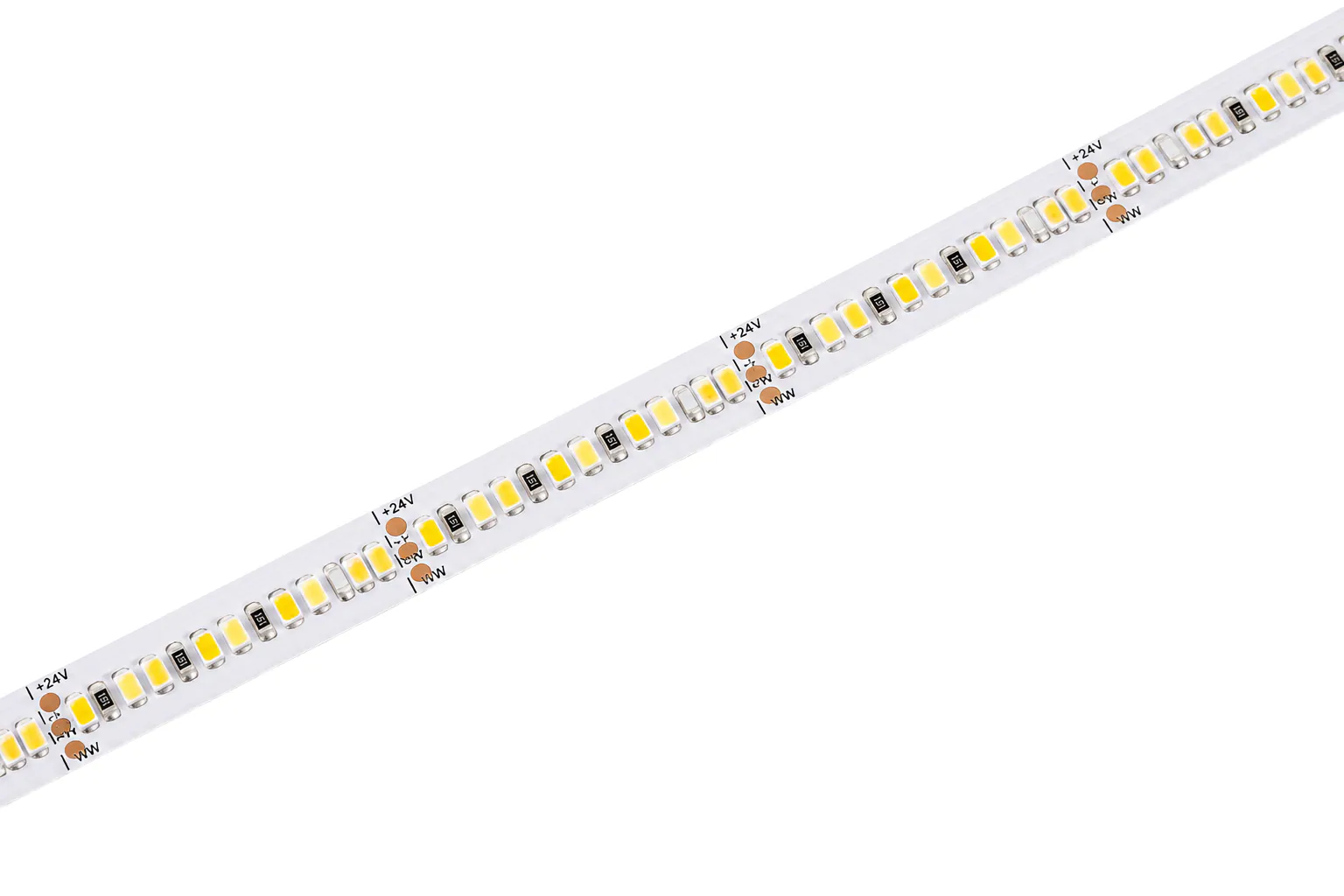 LED pásek CCT 24V 24W/m 2290lm/m 2700-6500K IP20 San'an 2835 SMD nastavitelná bílá 240 LED/m